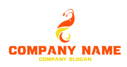 Stylized abstract logo design in orange and yellow hues.