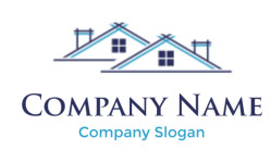 property logo line art gable roofs with windows