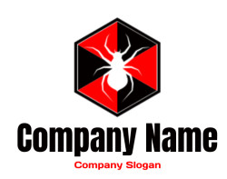 pest control logo symbol insect in hexagon PNG