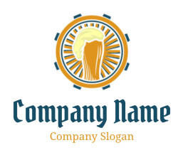 restaurant logo icon beer glass foaming