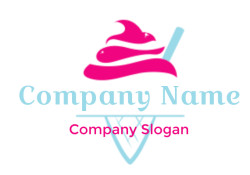 restaurant logo maker gelato swirls on cone