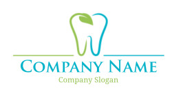 orthodontics logo online tooth with leaf