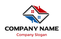 construction logo opposite roofs with windows