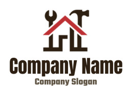 home remodeling logo tools wrench hammer