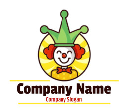 entertainment logo clown smiling wearing hat