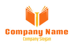 education logo online vocational book with nail