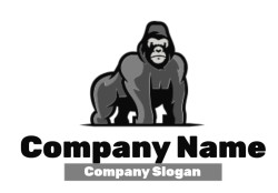 animal logo online full body gorilla