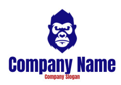 animal logo template angry gorilla face