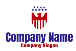 security logo shield with eagle stars stripes