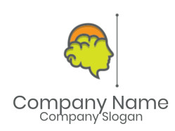 communication logo head merged speech bubble