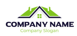 roofing company logo gable roof with chimney