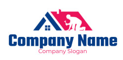 handyman logo icon gable roof of house