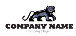 animal logo maker panther growling