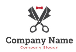 apparel logo scissors tailor suit with bow tie