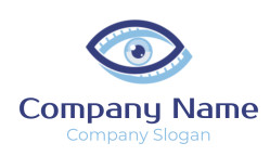 optometry logo maker eye with eyelashes