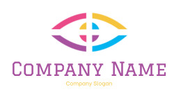 optometry logo maker colorful abstract eye