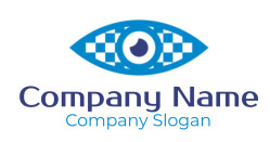 optometry logo maker checkered eye