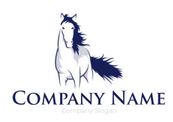 animal logo maker front view stallion