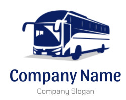 transportation logo icon negative space bus