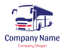 transportation logo front view of tour bus