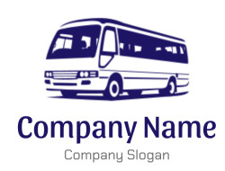 transportation logo negative space bus