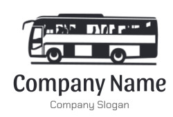 transportation logo silhouette bus side profile