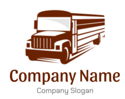 transportation logo negative space school bus