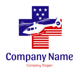 community logo veteran cross with helicopter