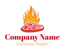 steakhouse logo online flaming steak