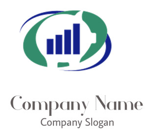 Logo featuring a piggy bank with a bar chart inside, symbolizing financial growth.