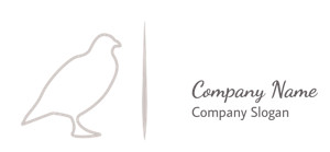 Simple outline sketch of a bird in minimalist style