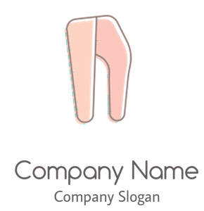 Stylized abstract pink tooth icon on a white background.