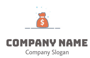 Icon of a money bag with a dollar sign surrounded by sparkles.