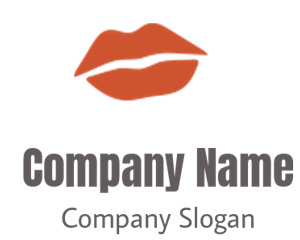 Illustration of bold red lips icon.