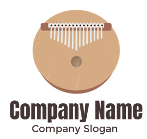 Illustration of a wooden Kalimba with metal tines.