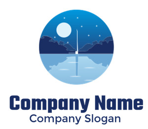 Illustration of a sailboat on a lake under a full moon with trees silhouetted against the night sky.