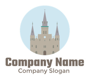 Illustration of a Gothic-style castle with tall spires and towers.