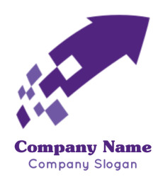 marketing logo of a digital arrow going upward