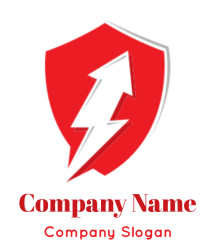 create a finance logo upward arrow in shield