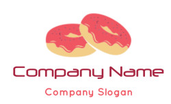 Two donuts with strawberry frosting and sprinkles.