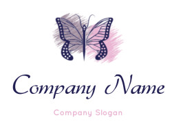 pet logo butterfly of needle front color lines