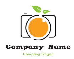 photography logo fruit lens inside camera leaves