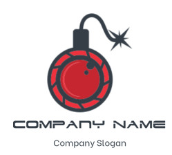 Cartoon bomb icon with a red circular body and black fuse.