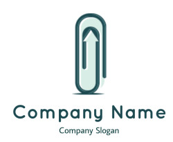 create an employment logo arrow in paper clip