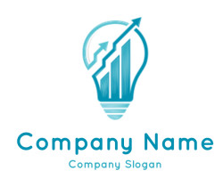 investment logo arrow incorporated bulb and bars