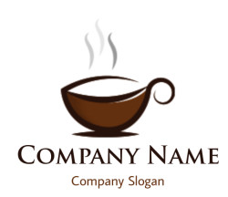 generate a food logo of hot cup of tea