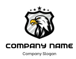 make a pet logo icon eagle with shield and stars