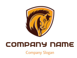 create an animal logo online a horse in shield