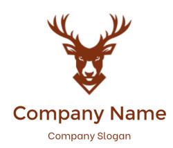 animal logo online swamp deer head mount on wall