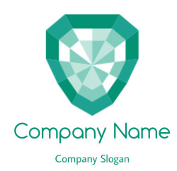 generate a gemstones logo gem in shield shape